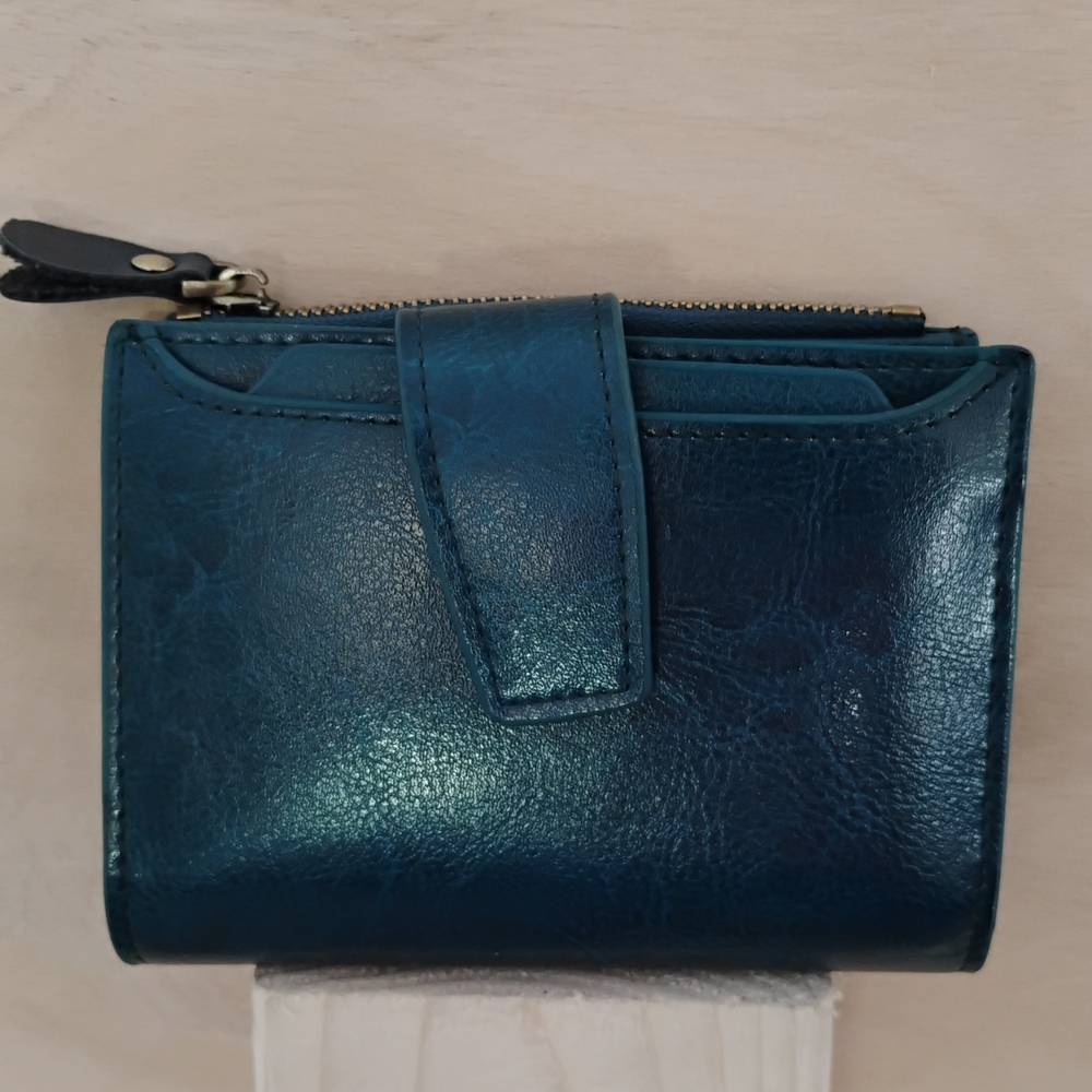 Elegant Blue Leather Wallet